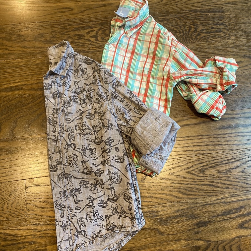 Bundle of 2, size 4T and 4/5XS button shirts, excellent condition